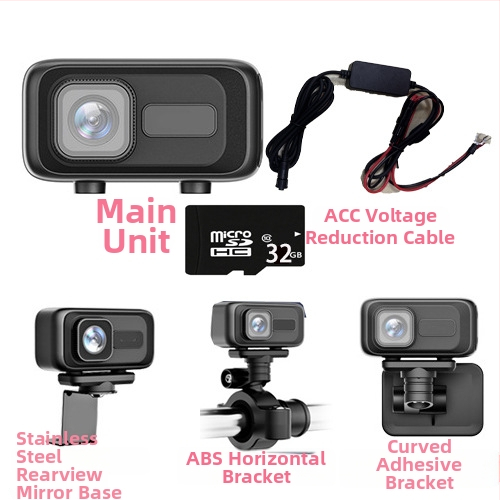 MT100 Motociklo ir elektrinio transporto priemonės įrašymo įrenginys, HD atsparus vandeniui kamera, 140° matymo kampas, 0.8 MP, SD kortelė iki 64GB, WiFi tiesiogiai į mobilųjį telefoną