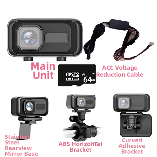 MT100 Motociklo ir elektrinio transporto priemonės įrašymo įrenginys, HD atsparus vandeniui kamera, 140° matymo kampas, 0.8 MP, SD kortelė iki 64GB, WiFi tiesiogiai į mobilųjį telefoną