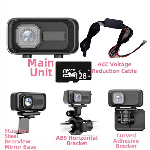 MT100 Motociklo ir elektrinio transporto priemonės įrašymo įrenginys, HD atsparus vandeniui kamera, 140° matymo kampas, 0.8 MP, SD kortelė iki 64GB, WiFi tiesiogiai į mobilųjį telefoną