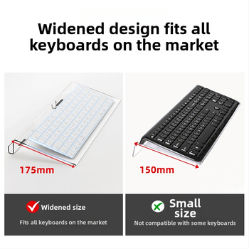 Suport pentru tastatură din acril, model Q9, cu două fețe, înclinare pentru scriere, greutate 300 g