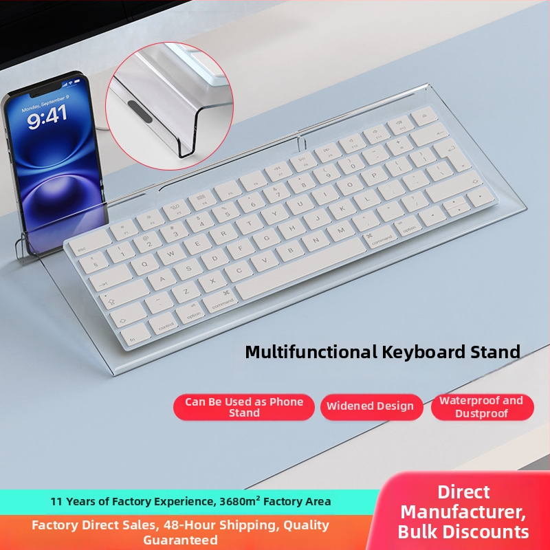 Suport pentru tastatură din acril, model Q9, cu două fețe, înclinare pentru scriere, greutate 300 g