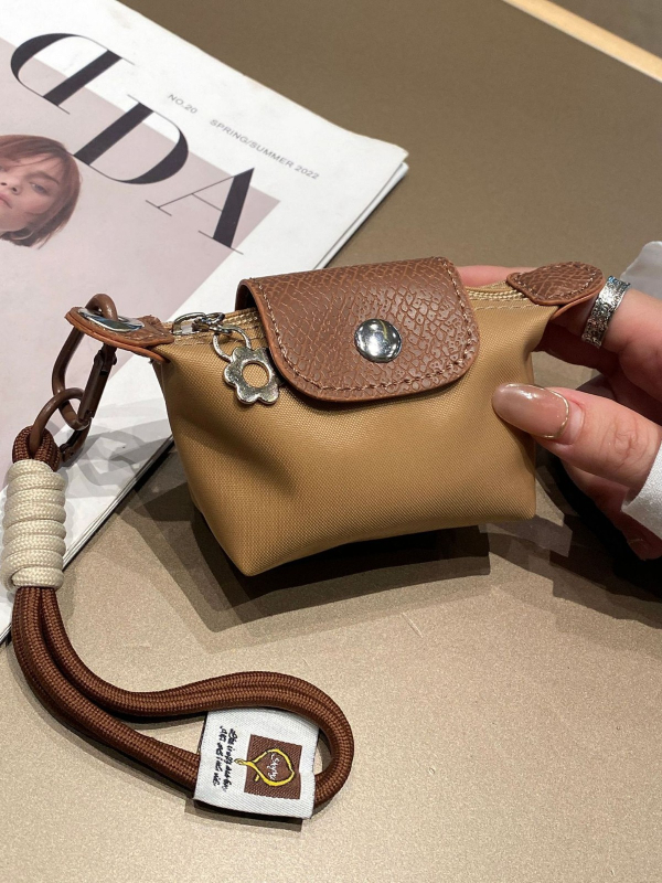 Νομισματοθήκη με ρετρό ατμόσφαιρα (PVC; μονόχρωμο σχέδιο; επένδυση από νάιλον; unisex)