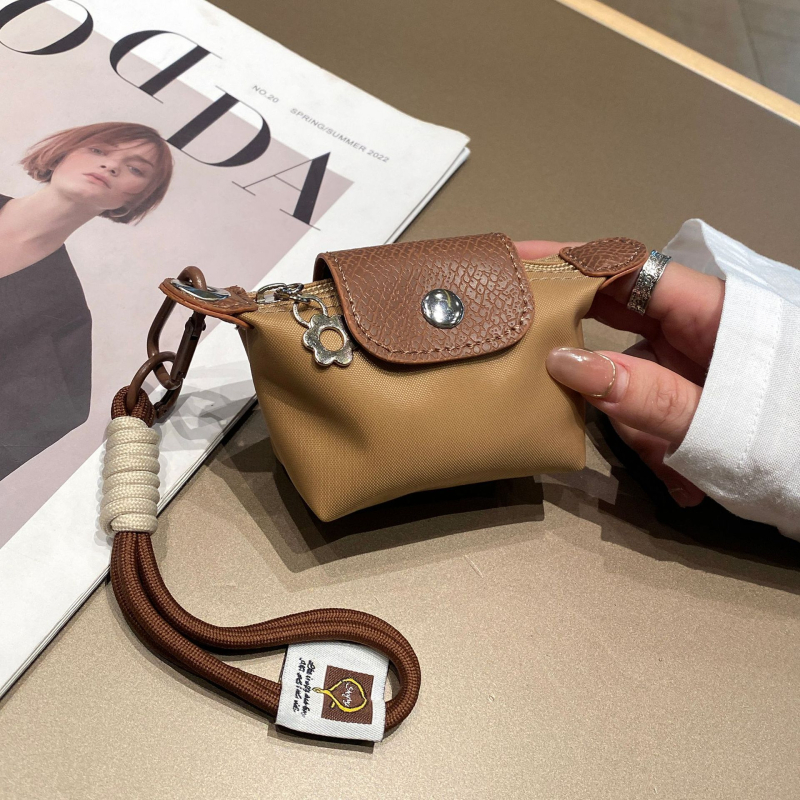 Νομισματοθήκη με ρετρό ατμόσφαιρα (PVC; μονόχρωμο σχέδιο; επένδυση από νάιλον; unisex)