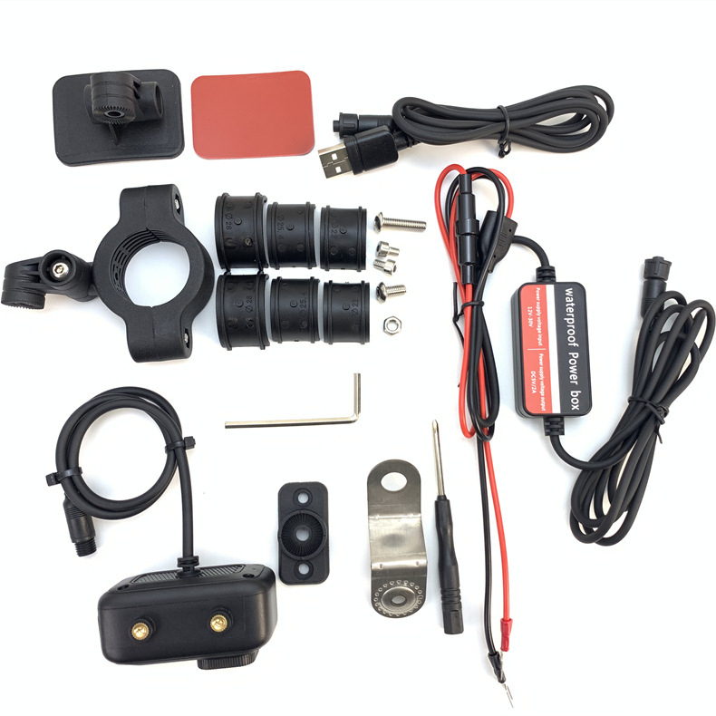 MT100 DVR pentru motocicletă cu vedere de noapte 2K, unghi de cuprindere 170°, senzor 3MP, stocare maximă 128GB, pentru motociclete