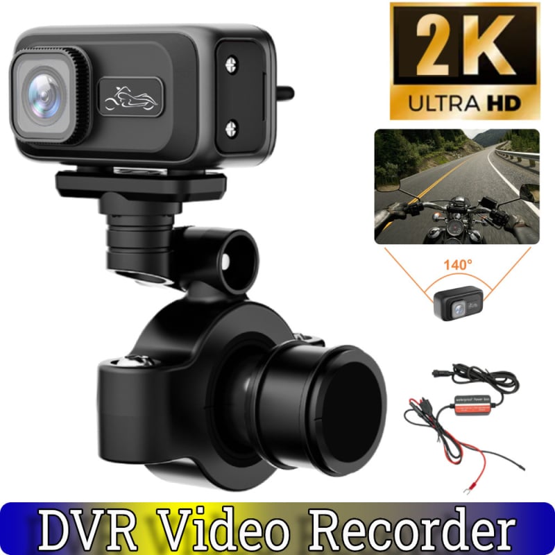 MT100 DVR pentru motocicletă cu vedere de noapte 2K, unghi de cuprindere 170°, senzor 3MP, stocare maximă 128GB, pentru motociclete