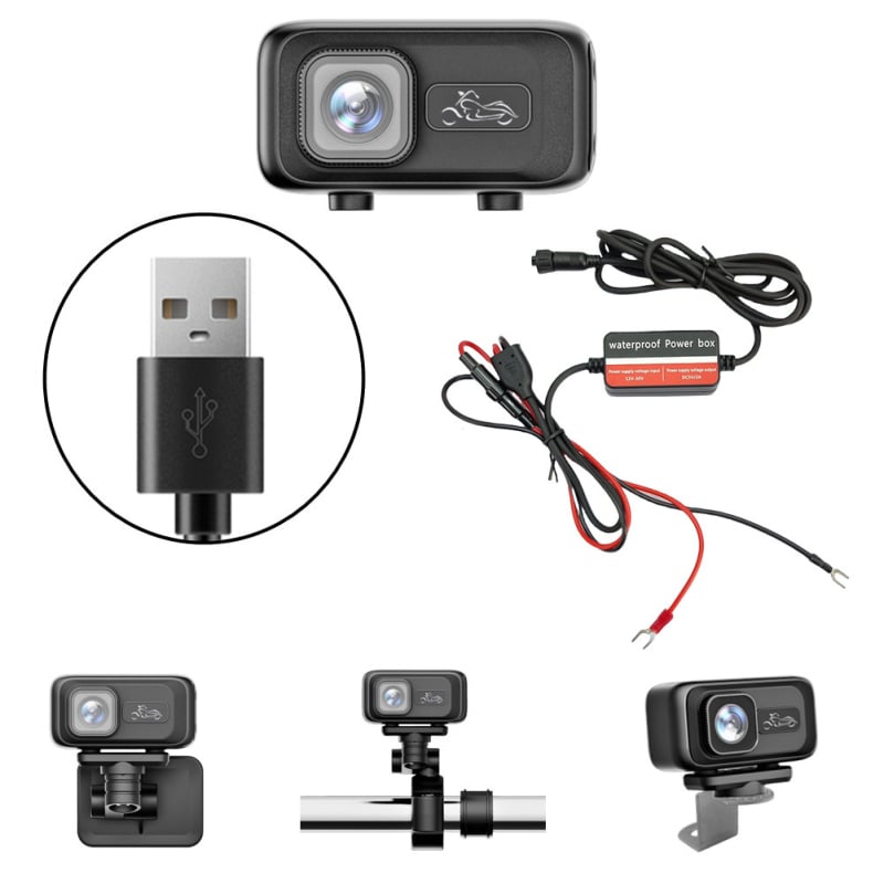 MT100 DVR pentru motocicletă cu vedere de noapte 2K, unghi de cuprindere 170°, senzor 3MP, stocare maximă 128GB, pentru motociclete