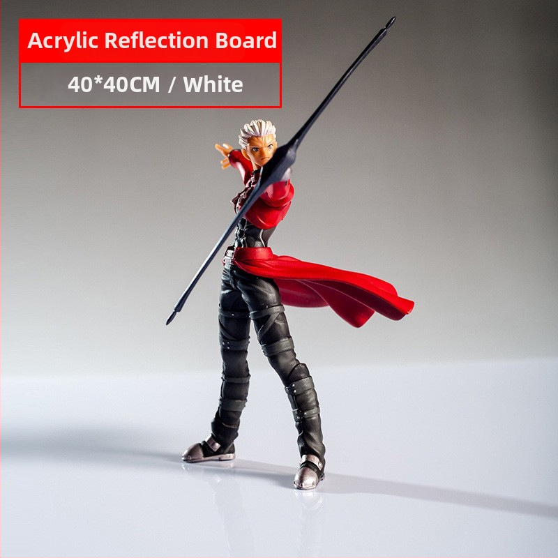 Akrilinė atspindinčioji plokštė produktų fotografavimui, fono plokštė (Medžiaga: Akrilas; Tipas: Fono plokštė; Panaudojimas: Produktų fotografavimas; Svoris: 0,4–1 kg; Garantija: Parduotuvė)