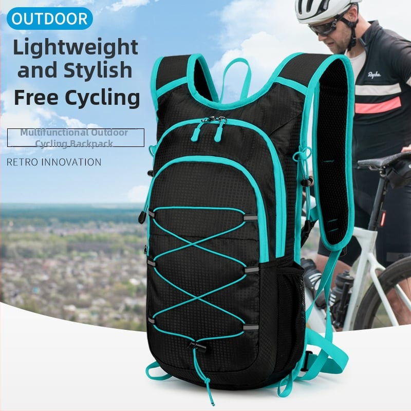 Rucsac ușor de drumeție, capacitate mare pentru activități în aer liber, material Oxford, respirabil și ultra-ușor, rezistent la uzură, unisex, curele curbate, elemente reflectorizante pentru siguranța nocturnă, fluier SOS