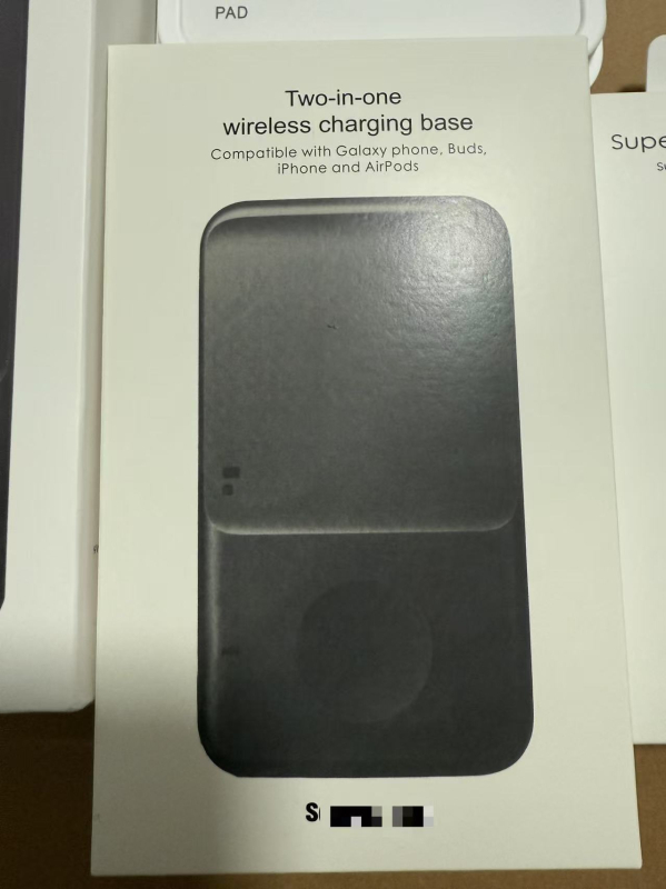 Dvojitý bezdrôtový nabíjač pre Samsung S23 – bezdrôtové nabíjanie pre telefón a Samsung hodiniek (QC 3.0, 15W, 2A)