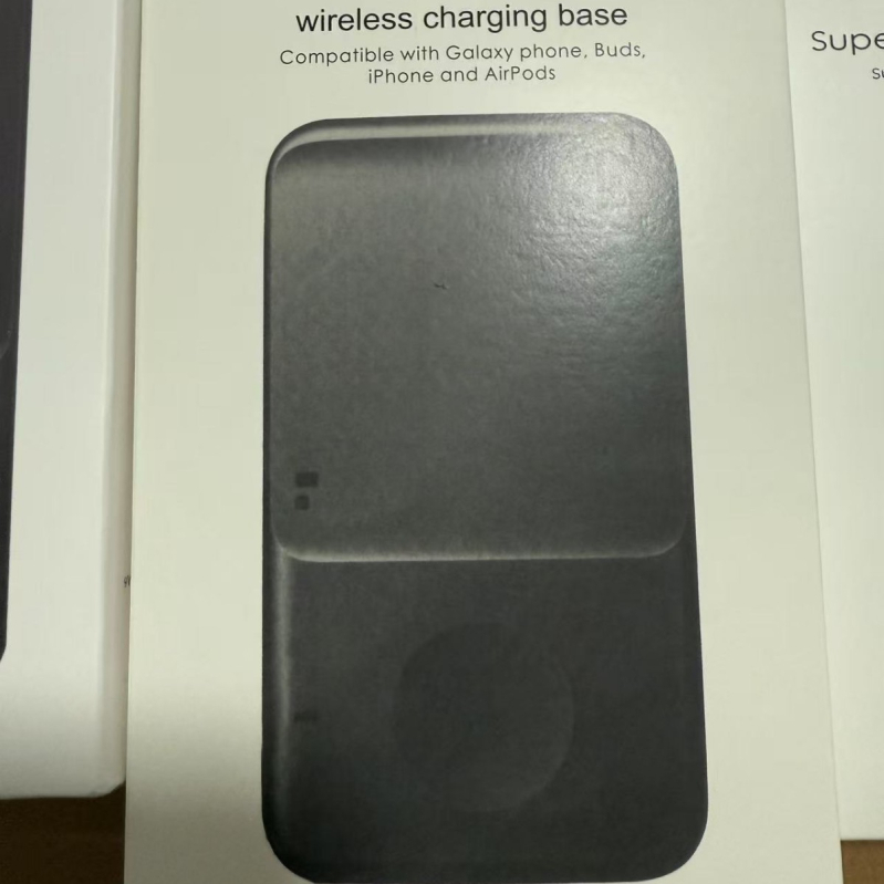 Dvojitý bezdrôtový nabíjač pre Samsung S23 – bezdrôtové nabíjanie pre telefón a Samsung hodiniek (QC 3.0, 15W, 2A)