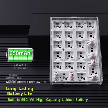 DK21 механична клавиатура с 21 клавиша, RGB подсветка, три режима свързване: жично, безжично и Bluetooth, hot-swappable