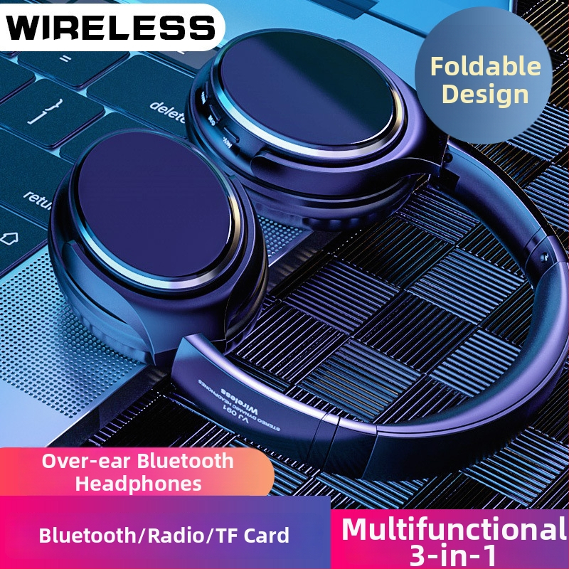 VJ901 Bluetooth headset, retro štýl, BT 6.0, dosah 15 m, skladací, 8 h výdrž batérie