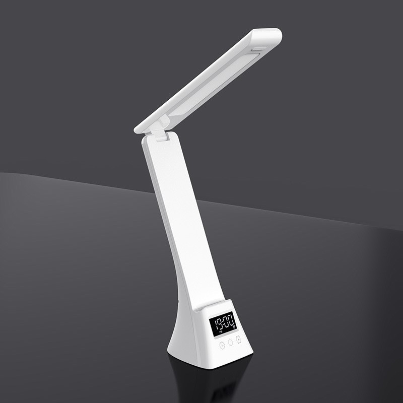 Stolna lampa s Qi bežičnim punjenjem 15W, sklopiva zaštita za oči, digitalni zaslon, kompatibilno s iPhone, Apple Watch i AirPods