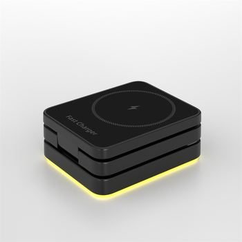 3-u-1 sklopivi magnetski bežični punjač-stativ, Qi 15W napajanje, USB-C ulaz, QC3.0/PD