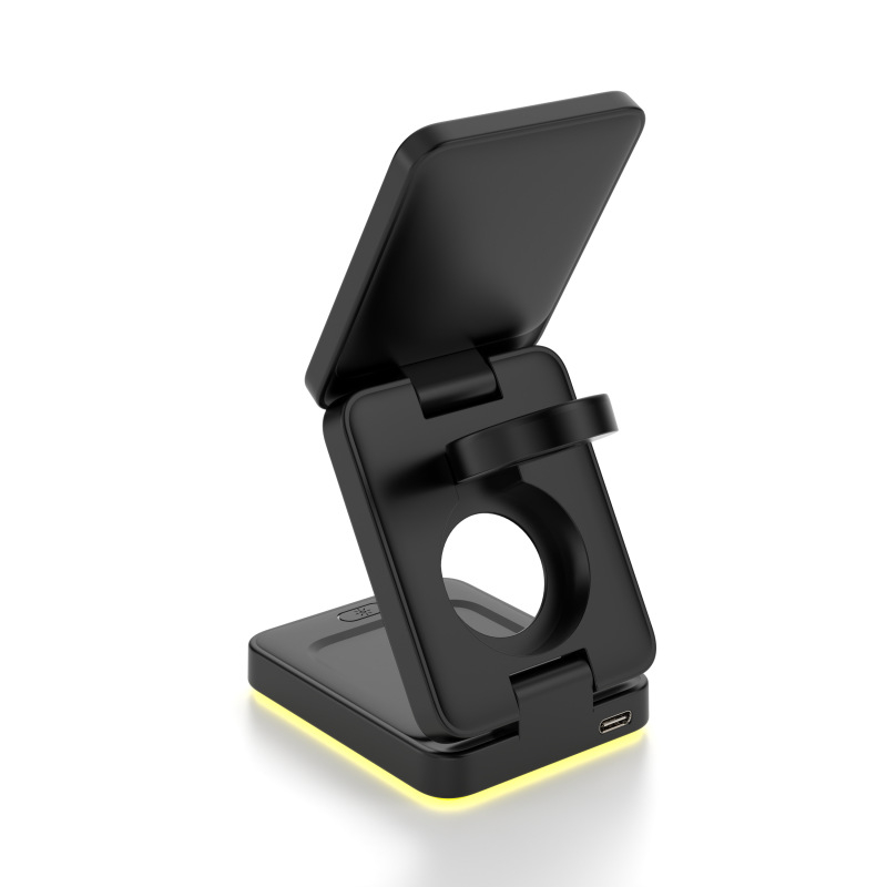 3-u-1 sklopivi magnetski bežični punjač-stativ, Qi 15W napajanje, USB-C ulaz, QC3.0/PD