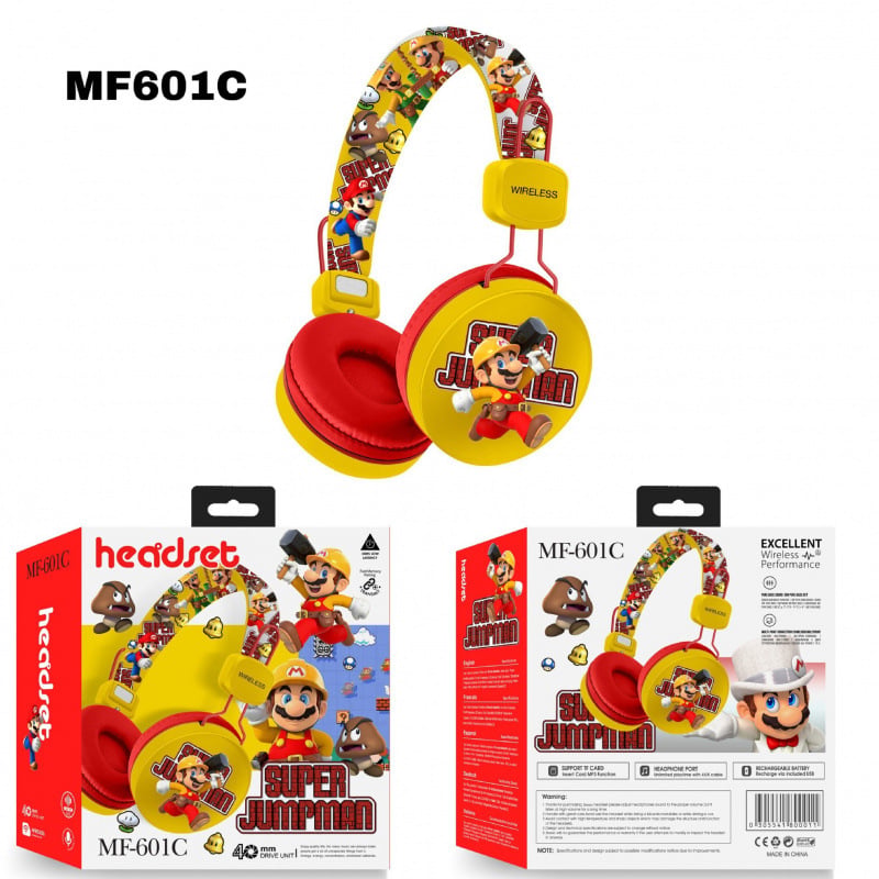 MF601 Slatka crtani Stitch slušalice za glavu Bluetooth sa stereo zvukom