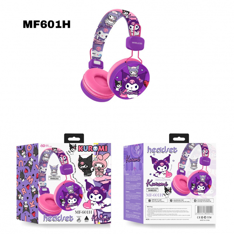 MF601 Slatka crtani Stitch slušalice za glavu Bluetooth sa stereo zvukom