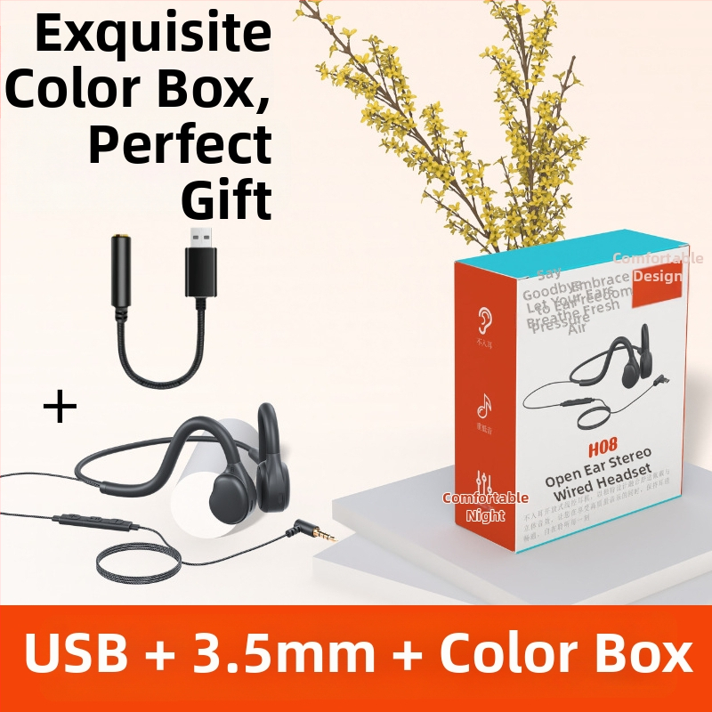 Гейминг слушалки - Модел H08, ушно монтирани, открит дизайн, 3,5 мм кабел, с микрофон