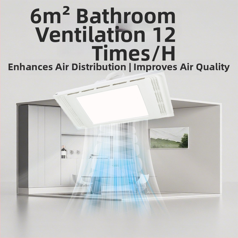 Integrovaný stropný ventilačný ventilátor, DX-H600-17, 220V, 64W, tiché osvetlenie, 2 v 1 ventilácia