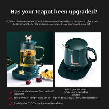 Elektriskais mini tējas krūze ūdens vārīšanai ar atdalāmu apkures elementu, augstas borosilikāta stikla korpuss, modelis DA-043, tilpums līdz 1 L, 220 V, 300–350 W, mehāniskais termostats (KSD)