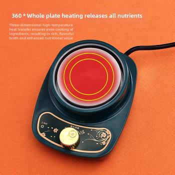 Elektriskais mini tējas krūze ūdens vārīšanai ar atdalāmu apkures elementu, augstas borosilikāta stikla korpuss, modelis DA-043, tilpums līdz 1 L, 220 V, 300–350 W, mehāniskais termostats (KSD)