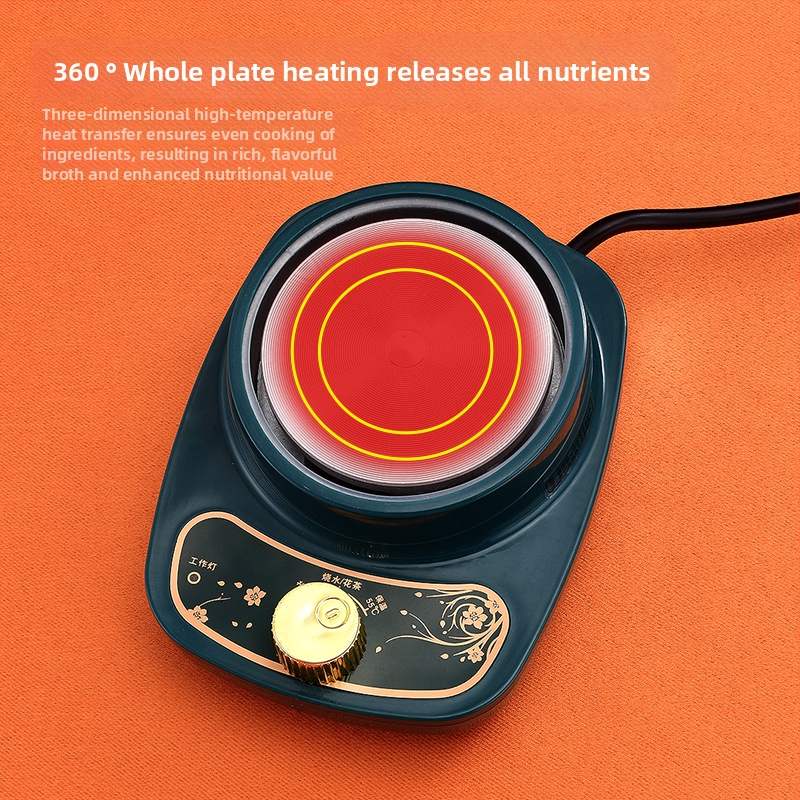 Elektriskais mini tējas krūze ūdens vārīšanai ar atdalāmu apkures elementu, augstas borosilikāta stikla korpuss, modelis DA-043, tilpums līdz 1 L, 220 V, 300–350 W, mehāniskais termostats (KSD)