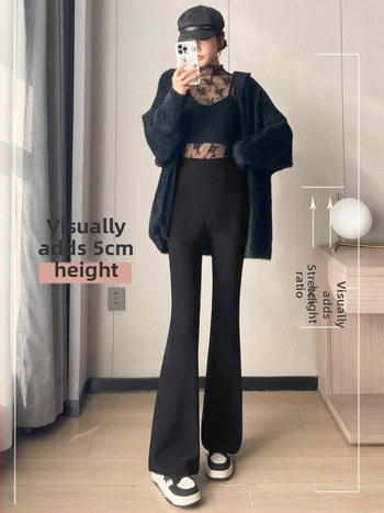 Žieminiai 2025 aukštos juosmens, laisvas kirpimo, ilgos plačios kelnės, iš Roman Cotton/Nylon-Polyamide mišinio, kasualus japonų/korejiečių stilius