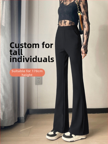 Žieminiai 2025 aukštos juosmens, laisvas kirpimo, ilgos plačios kelnės, iš Roman Cotton/Nylon-Polyamide mišinio, kasualus japonų/korejiečių stilius