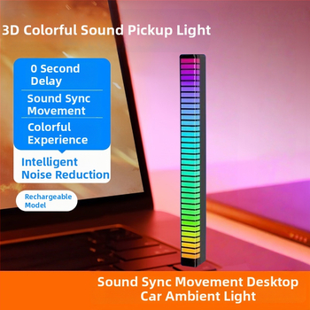 3D iekšējā LED gaisma automašīnas interjeram ar skaņas vadību un ritmiskiem gaismas efektiem, modelis L026, uzstādīšana ar nemanāmām līmlentēm