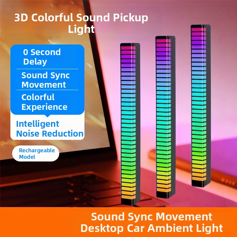 3D iekšējā LED gaisma automašīnas interjeram ar skaņas vadību un ritmiskiem gaismas efektiem, modelis L026, uzstādīšana ar nemanāmām līmlentēm