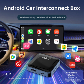 JY-A3 Android automobilio sąsajų dėžė — dviejų branduolių procesorius, 1GB RAM, USB sąsaja, Operacinė sistema: Wireless CarPlay/HiCar/Auto