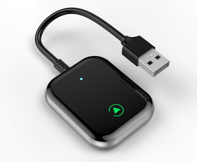 Adaptor CarPlay cablat către wireless pentru mașină, model C13 carplay; procesor dual-core; interfață USB-C; iOS compatibil; greutate 60 g