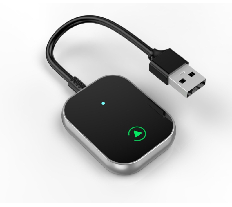 Adaptor CarPlay cablat către wireless pentru mașină, model C13 carplay; procesor dual-core; interfață USB-C; iOS compatibil; greutate 60 g