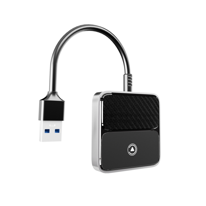 Adaptor CarPlay cablat către wireless pentru mașină, model C13 carplay; procesor dual-core; interfață USB-C; iOS compatibil; greutate 60 g