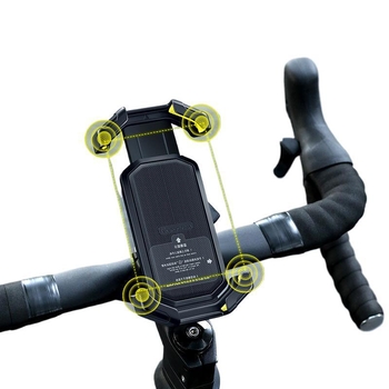 Suport pentru telefon bicicletă cu montură amortizantă pe stâlpul ghidonului — universal pentru MTB și biciclete de drum, antișoc