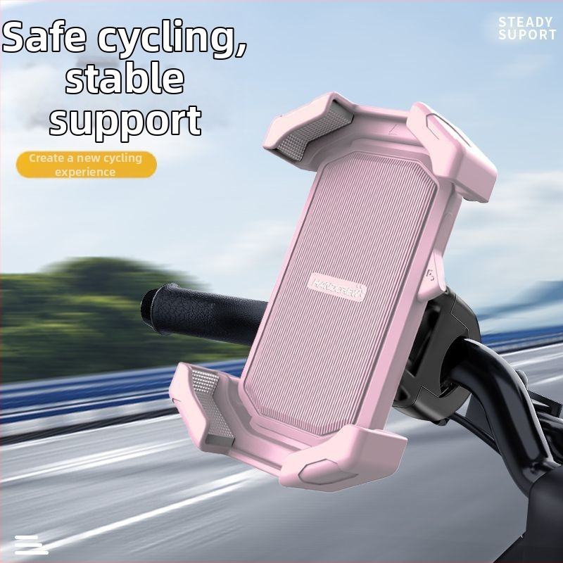 Držiak na telefón na bicykel s tlmiacim uchytením na riadidlá — univerzálny pre MTB a cestné bicykle, proti otrasom