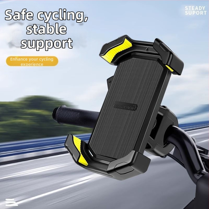 Držiak na telefón na bicykel s tlmiacim uchytením na riadidlá — univerzálny pre MTB a cestné bicykle, proti otrasom
