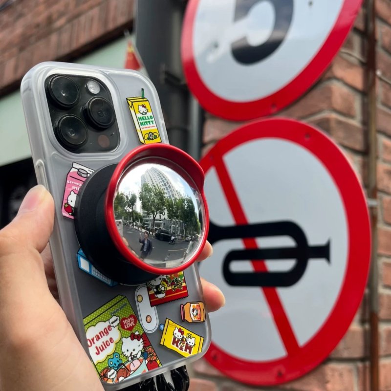 Air Bag Holder s širokokutnim lećem, ukrasni držač za telefon, prijenosno ogledalo, plastika, jednostavan stil