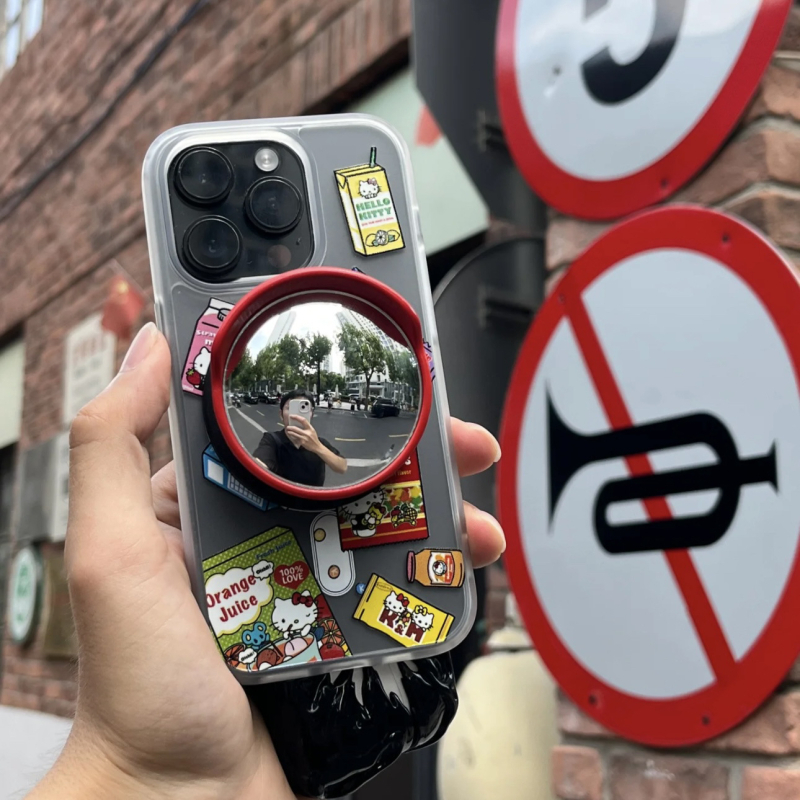 Air Bag Holder s širokokutnim lećem, ukrasni držač za telefon, prijenosno ogledalo, plastika, jednostavan stil