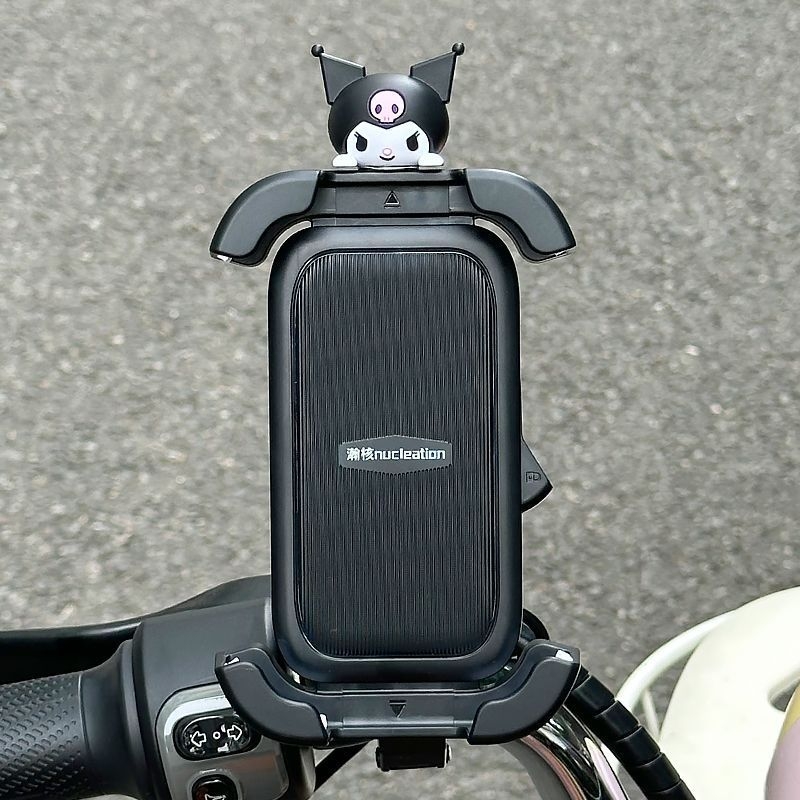 Air bag držiak na telefón pre elektromotorové autá, bicykle a motocykle s bezdrôtovým nabíjaním – mäkké lepidlo, proti nárazom