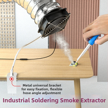 Univerzális konzolos ventilátor forrasztási füst elszívására – füst-elszívó, ablakos stílus