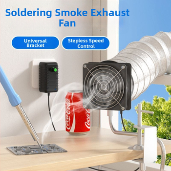 Univerzális konzolos ventilátor forrasztási füst elszívására – füst-elszívó, ablakos stílus
