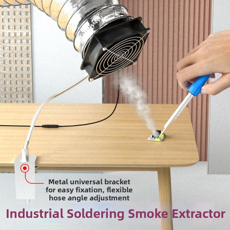 Univerzális konzolos ventilátor forrasztási füst elszívására – füst-elszívó, ablakos stílus