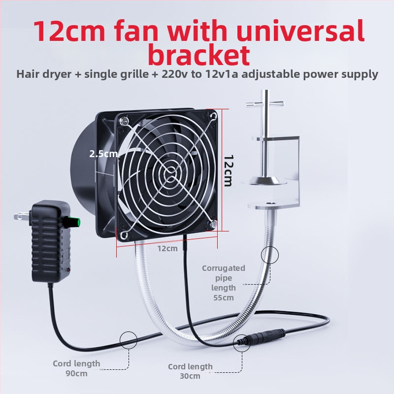 Univerzális konzolos ventilátor forrasztási füst elszívására – füst-elszívó, ablakos stílus