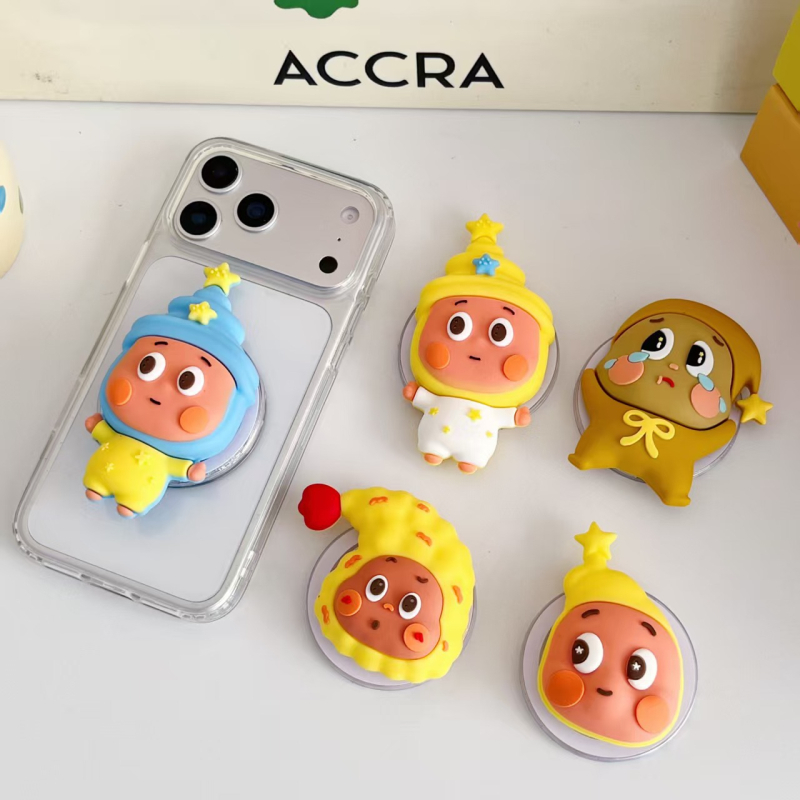 Snap-on magnetski držač za telefon Star Man, silikon, kompatibilan s Apple, za stolnu upotrebu