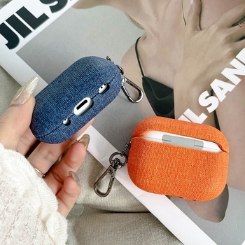 Kućište za AirPods Pro 3 s teksturom tkanine, silikonsko zaštitno kućište, boje narančasta, kaki i ružičasta