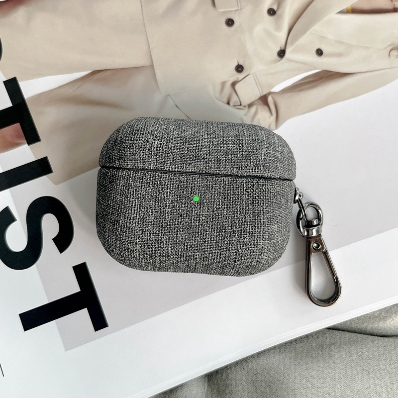 Kućište za AirPods Pro 3 s teksturom tkanine, silikonsko zaštitno kućište, boje narančasta, kaki i ružičasta