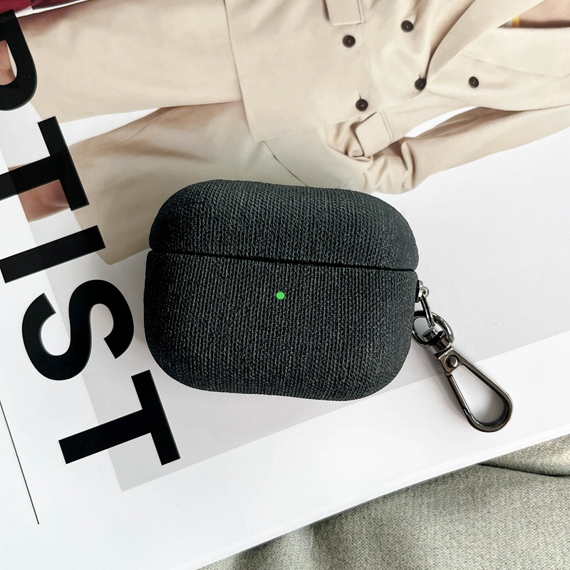 Kućište za AirPods Pro 3 s teksturom tkanine, silikonsko zaštitno kućište, boje narančasta, kaki i ružičasta