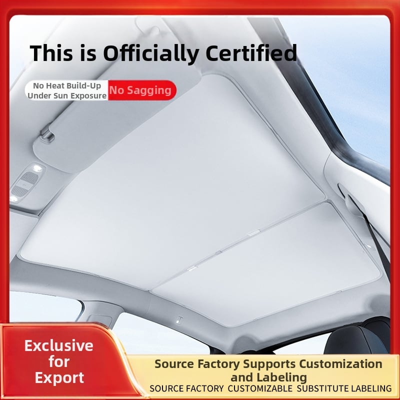 Tesla Model Y и Model 3 слънцезащитна щора за слънчев покрив, разделен дизайн, мрежеста изолационна завеса, щракващ монтаж