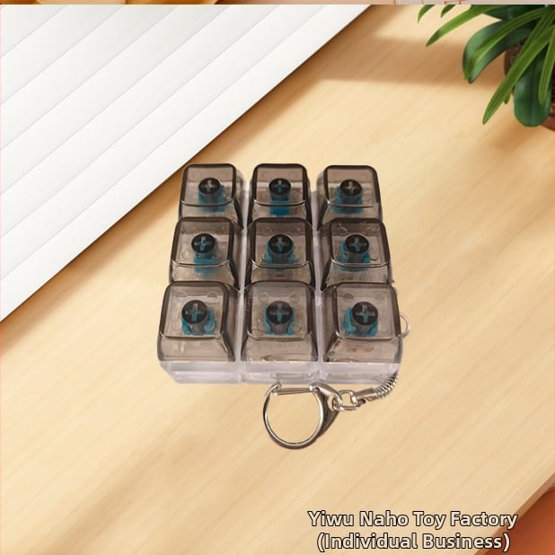 Δοκιμαστής καπακίων πλήκτρων εννέα κελιών, μπρελόκ – Πλαστικό, Σύγχρονο μινιμαλιστικό στυλ, έτοιμο για δώρο